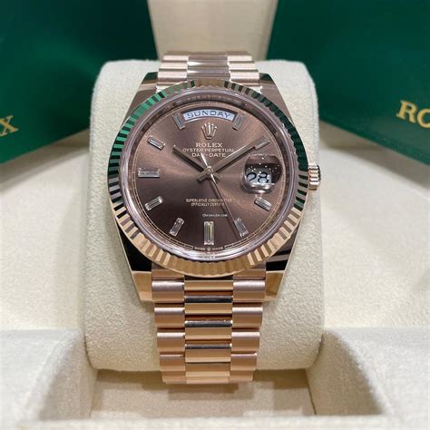 rolex daydate 40 gold|Rolex Day-Date gold 40mm.